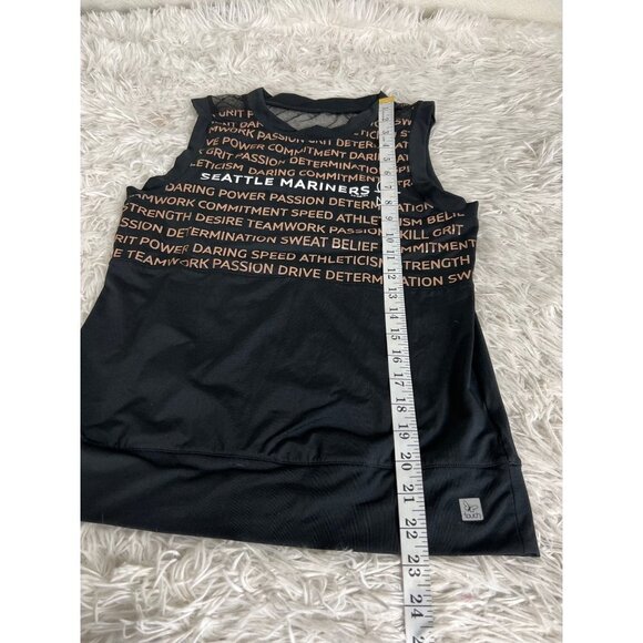 Touch by Alyssa Milano Seattle Mariners MLB Tank Top Mesh Back Copper Words - Picture 4 of 7